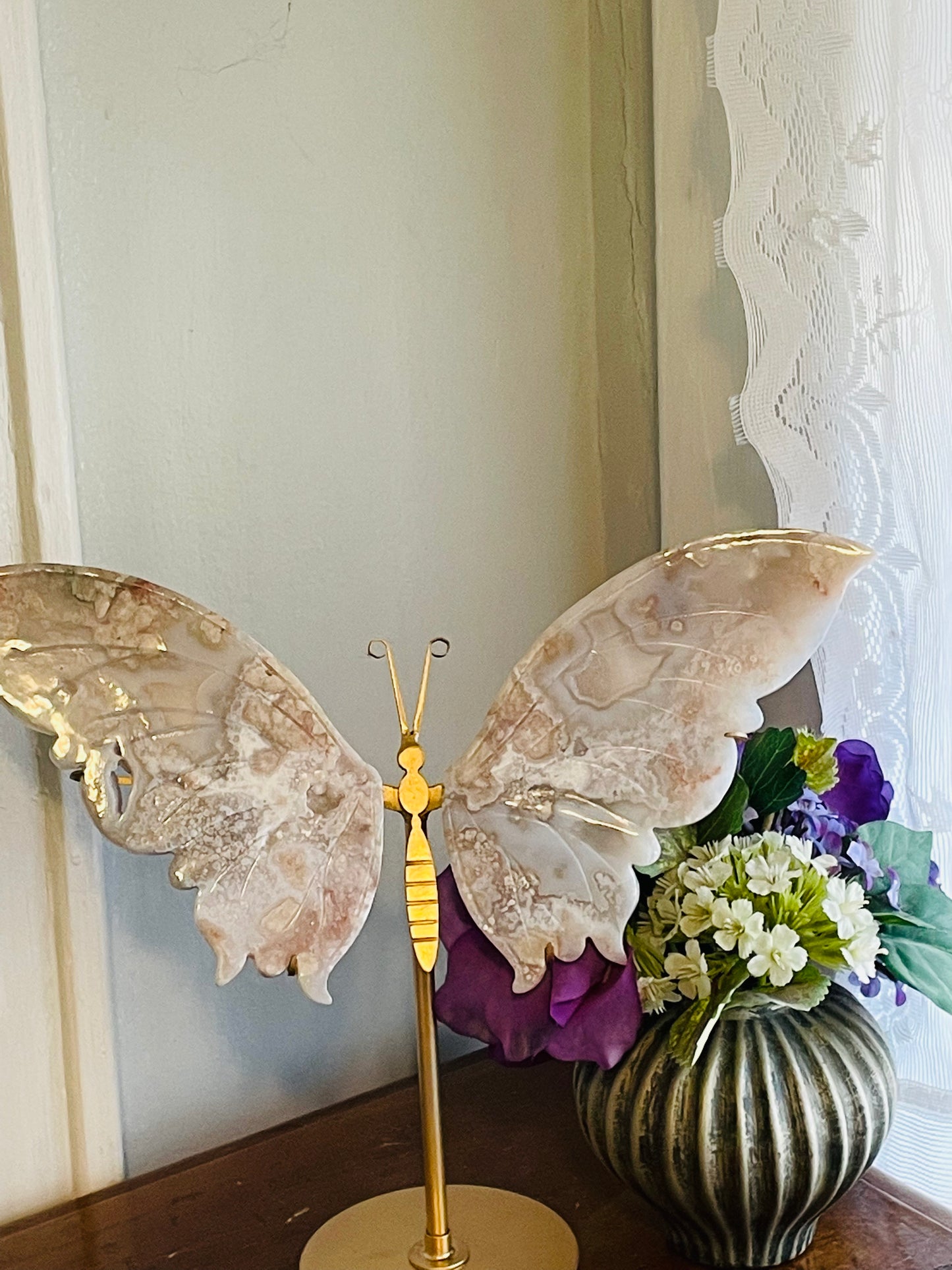Flower Agate Butterfly Wings