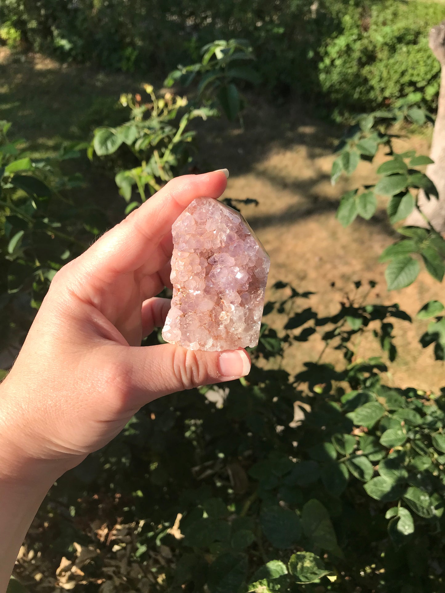 Pink Amethyst Flower Agate Tower