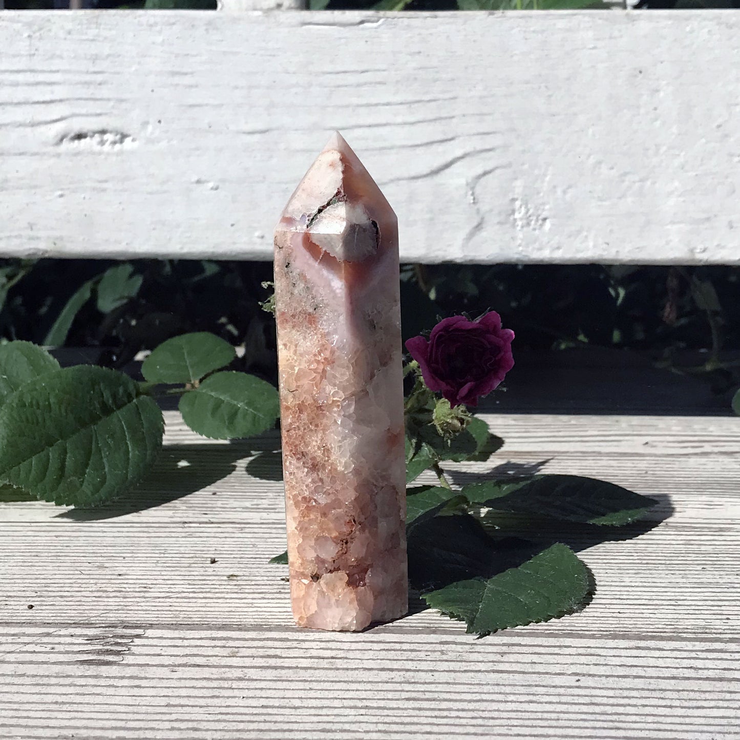 Red (Carnelian) Flower Agate Tower