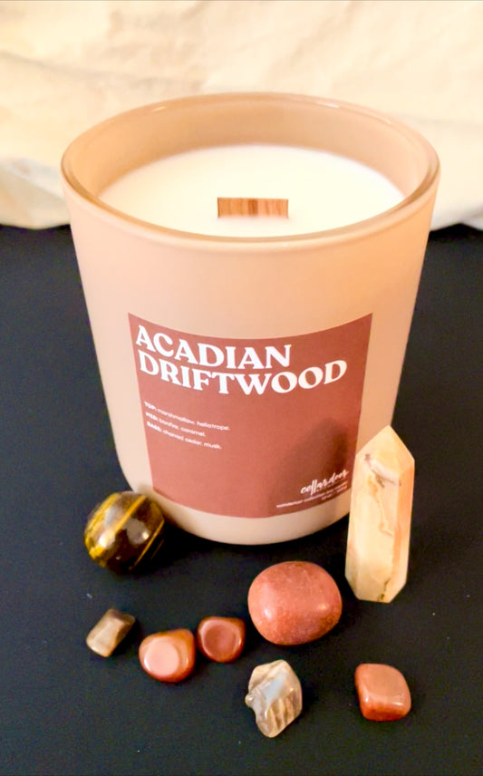 Acadian Driftwood Crystal Candle