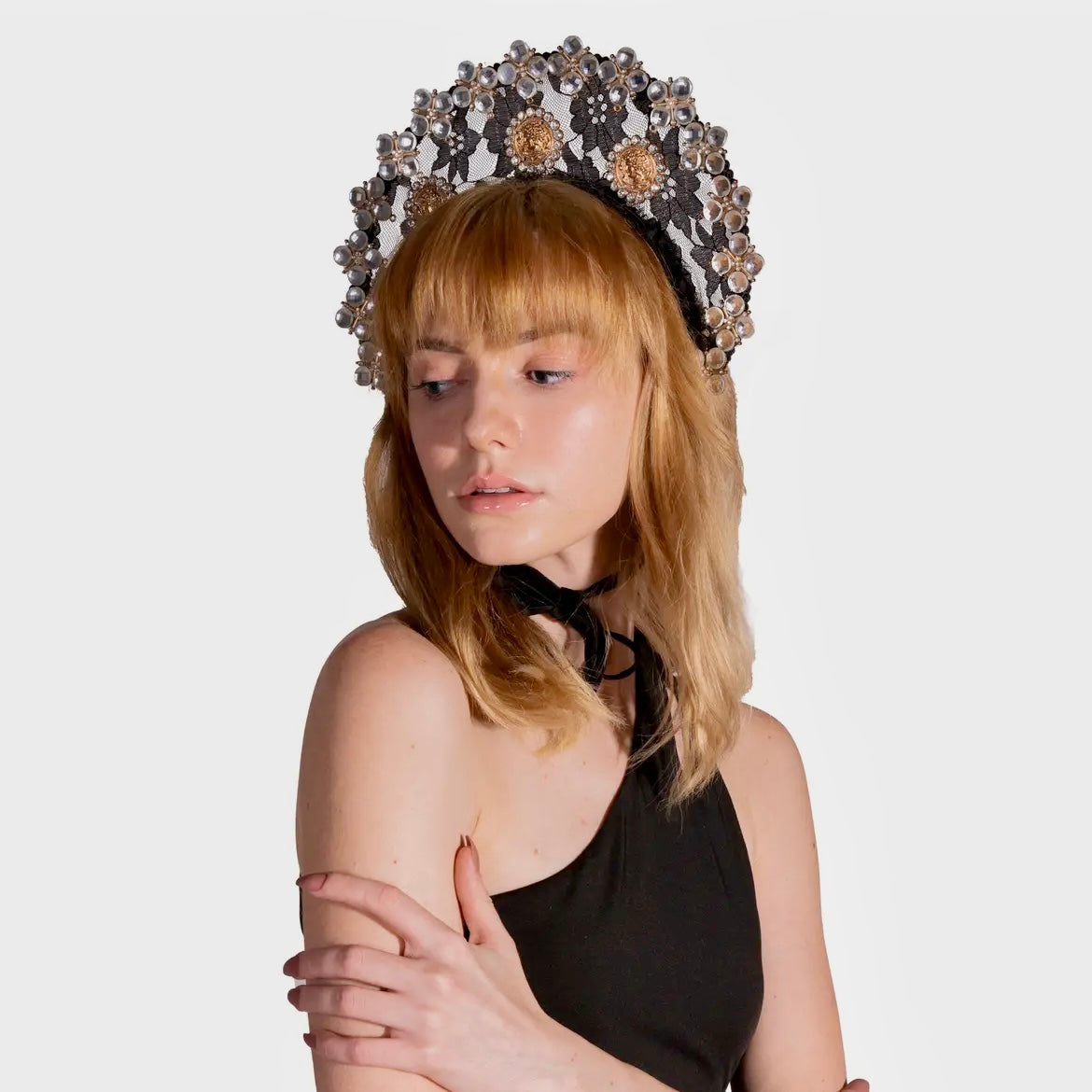 Vintage Queen Black Headpiece