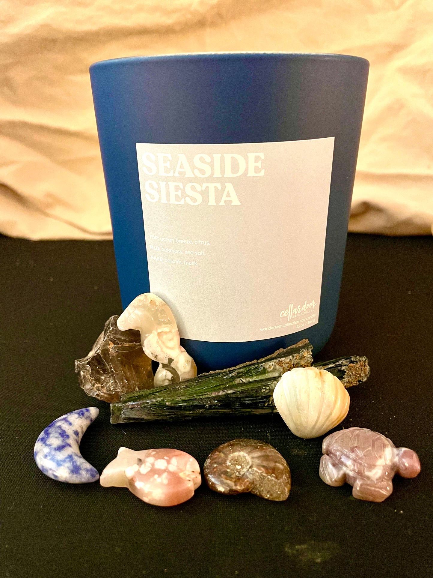 Seaside Siesta Crystal Candle