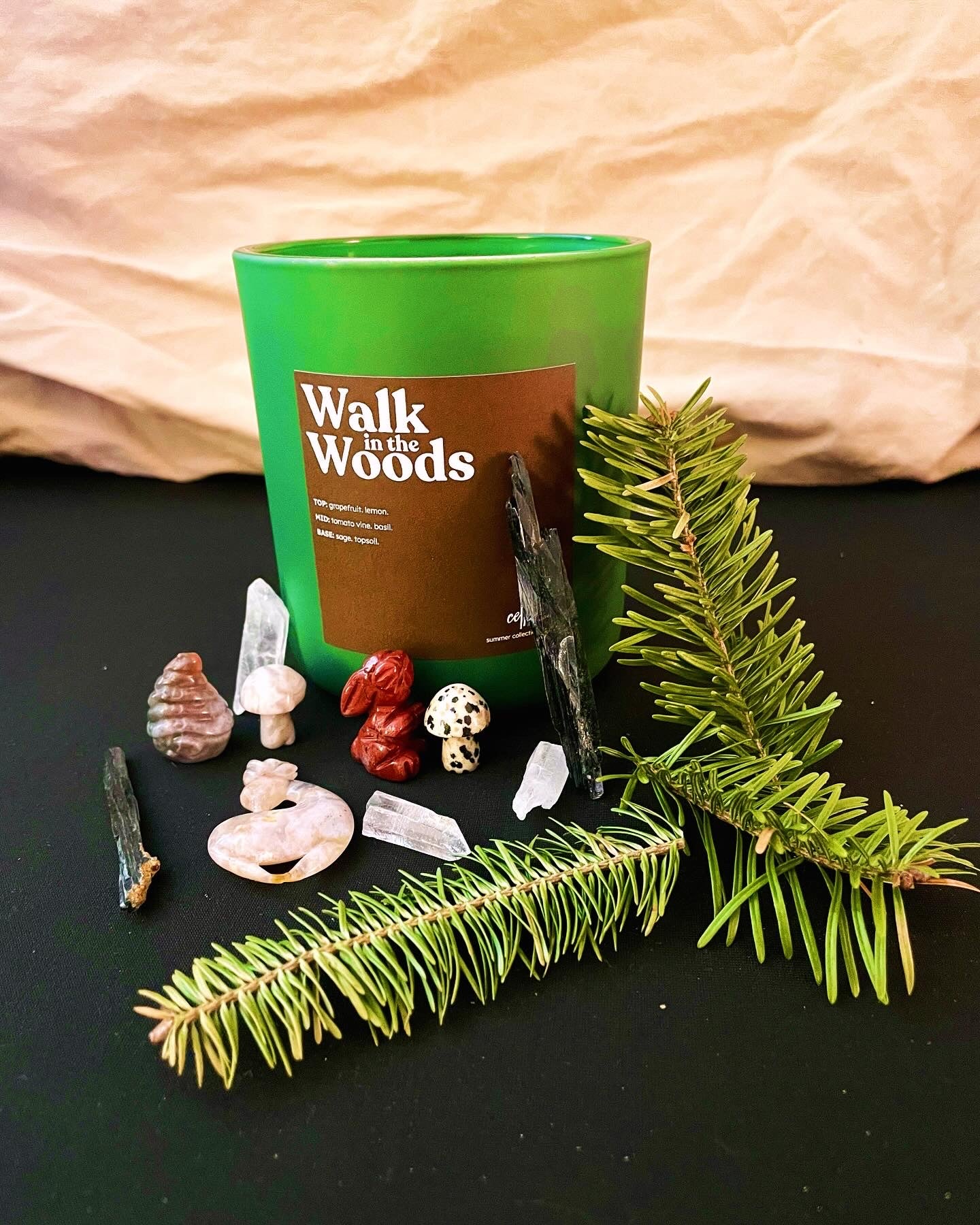 Walk in the Woods Crystal Candle