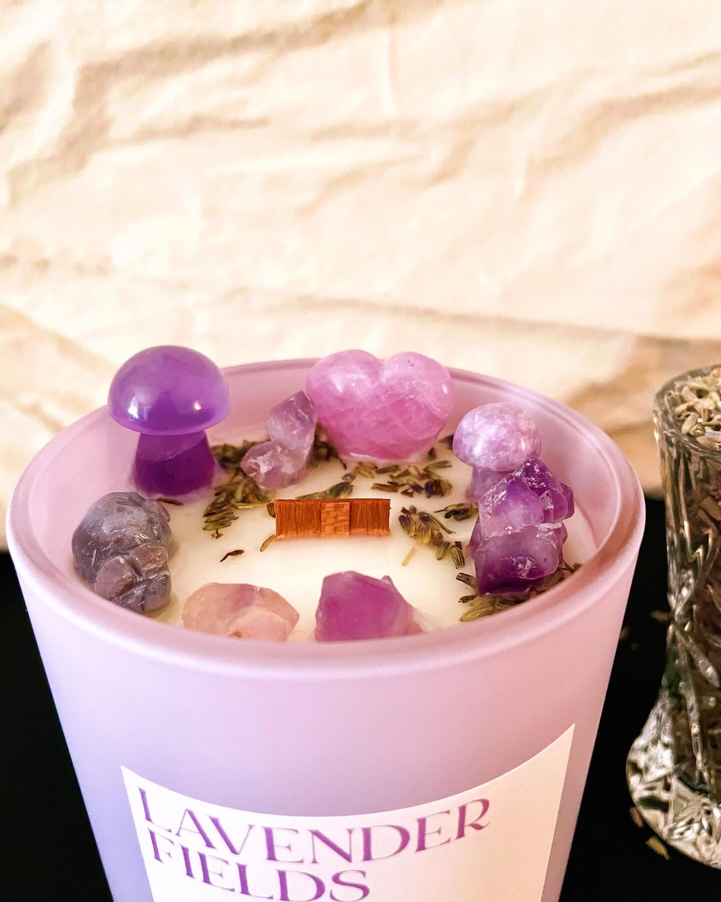 Lavender Fields Crystal Candle