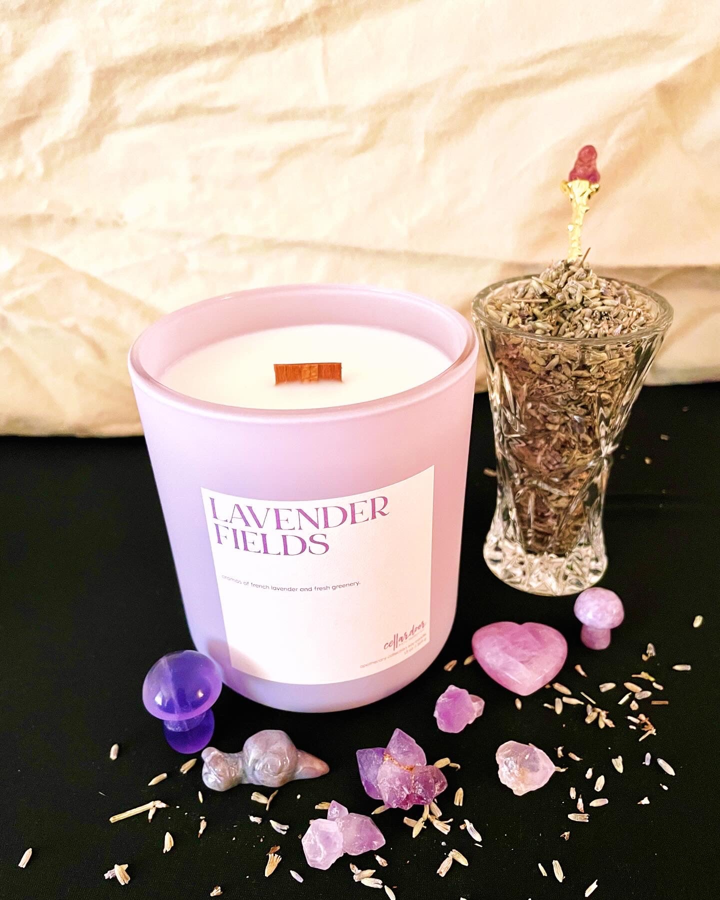 Lavender Fields Crystal Candle