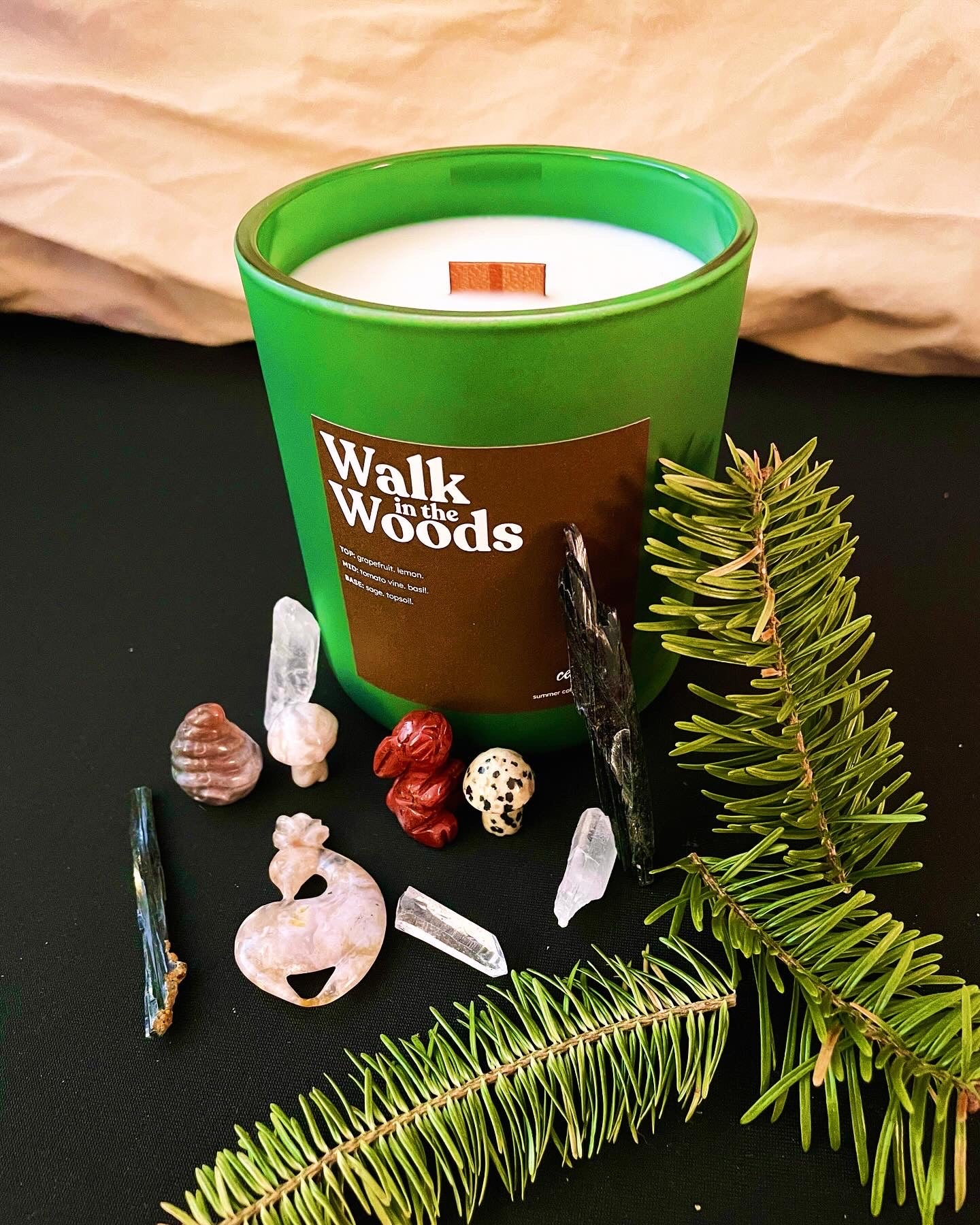 Walk in the Woods Crystal Candle