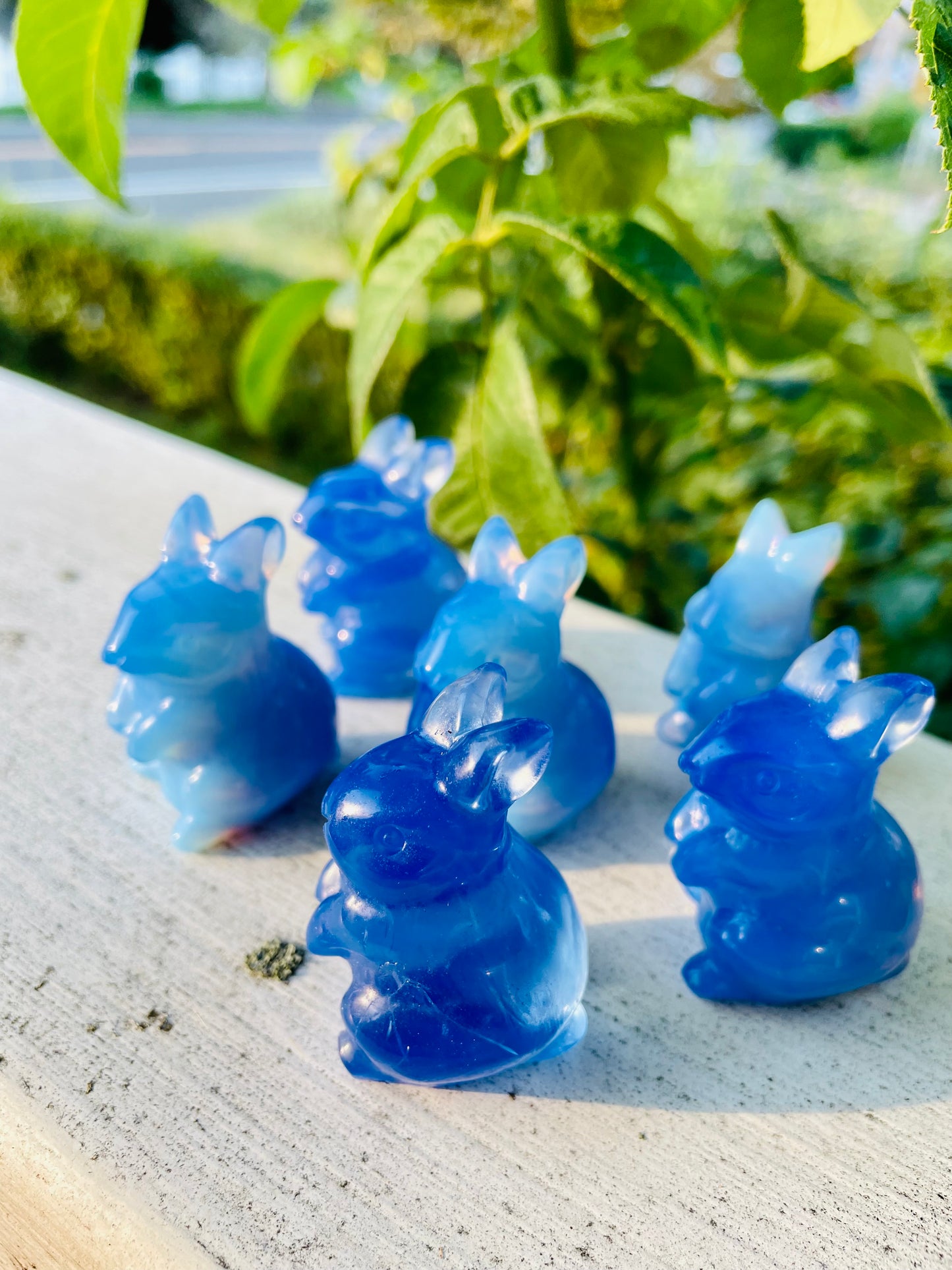 Blue Opalite Bunnies