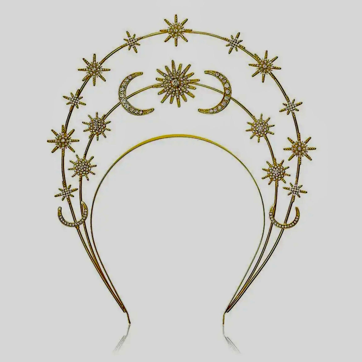 Sun/Moon/Stars Goddess Crown Halo Headband