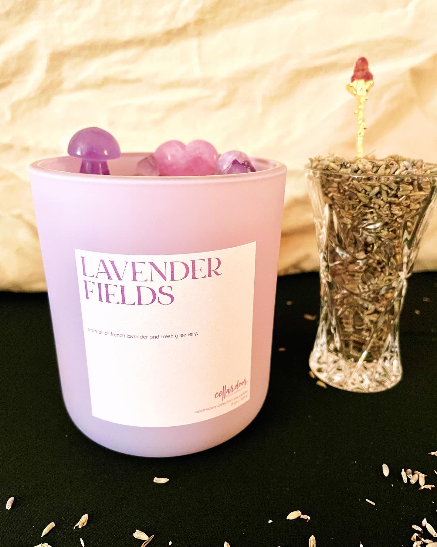 Lavender Fields Crystal Candle