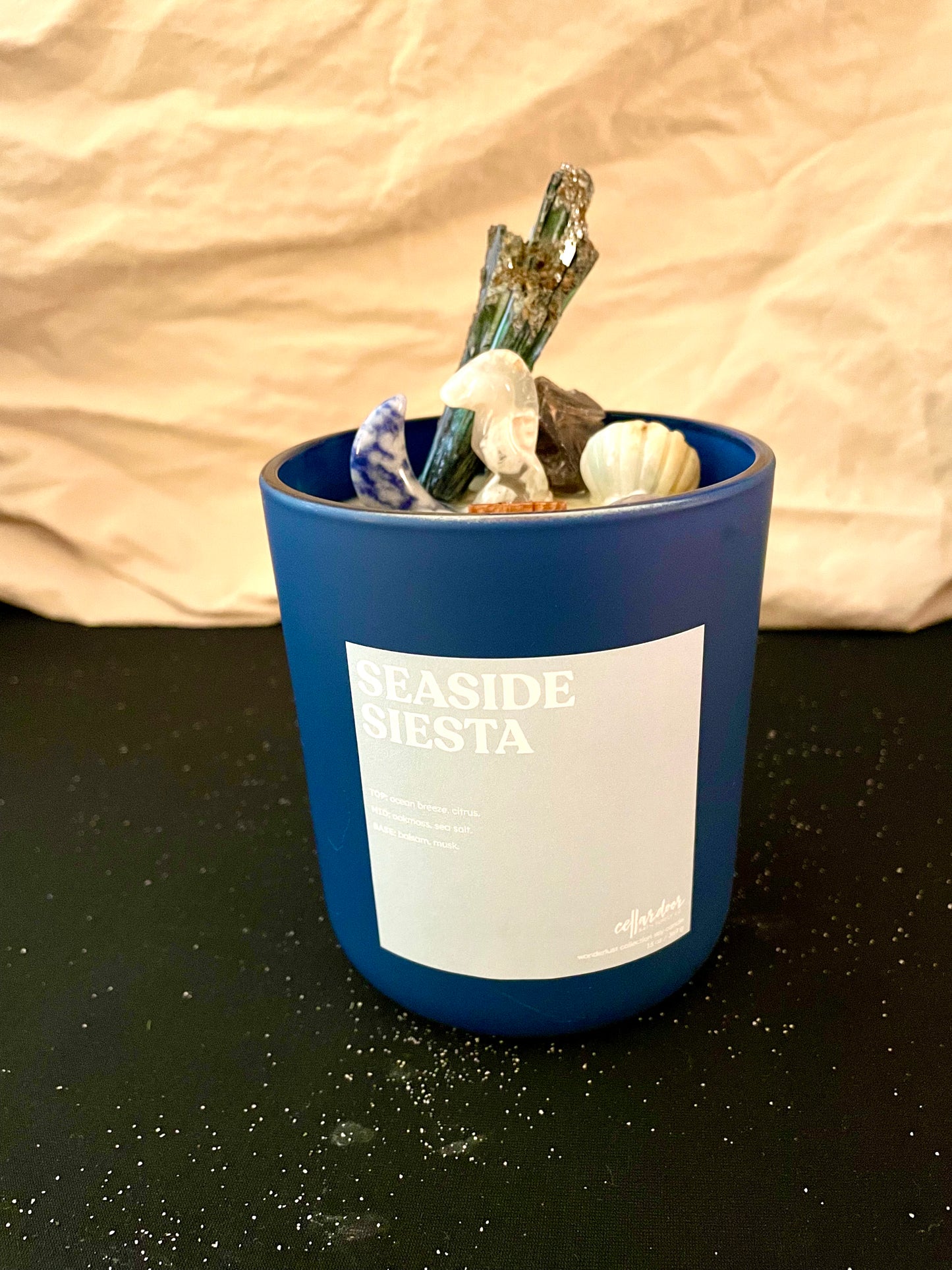 Seaside Siesta Crystal Candle