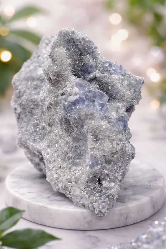 Fluorite with Clear Quartz Speciman