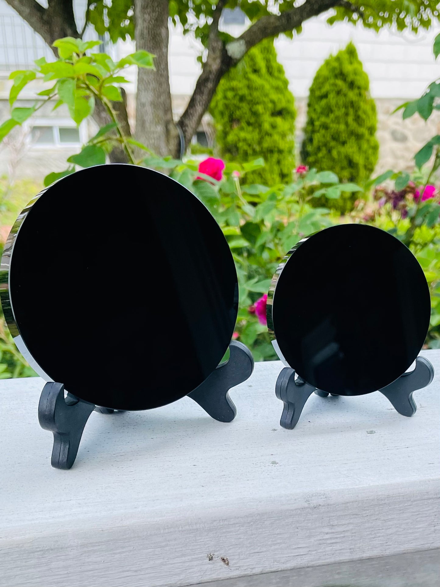 Black Obsidian Mirror