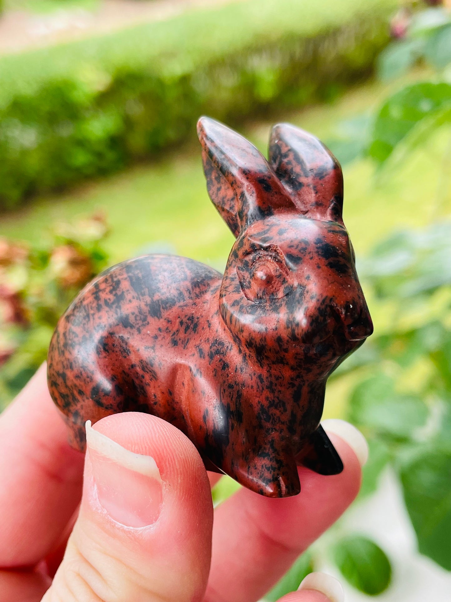 Mahogany Obsidian & Lepidolite Rabbit