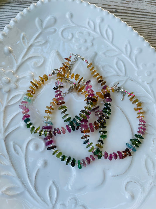 Rainbow Tourmaline Bracelets