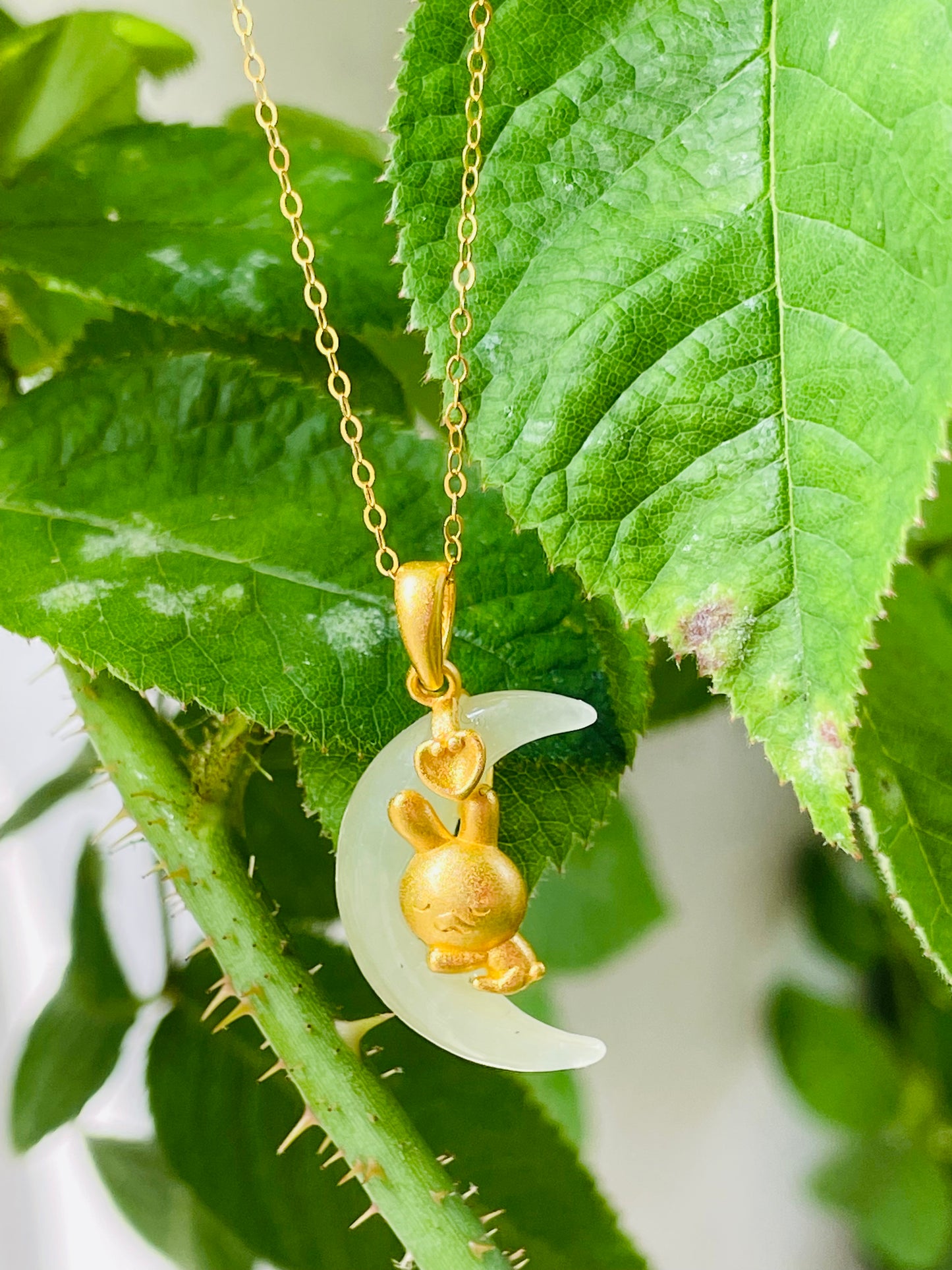 Jade Bunny Necklace