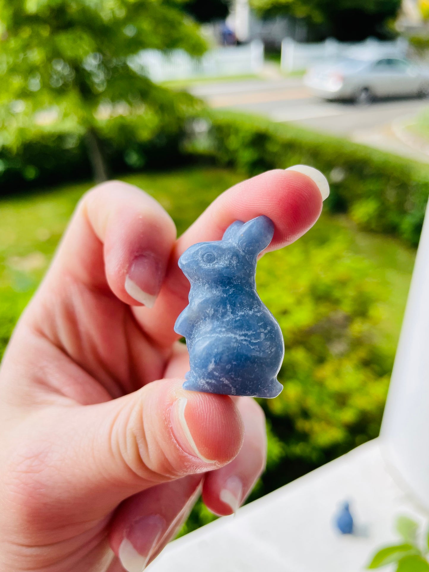 Mini Blue Aventurine Bunny