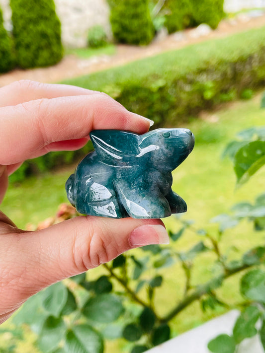 Moss Agate Rabbit