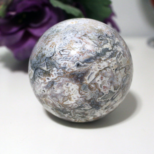 Pink Moss Agate Sphere