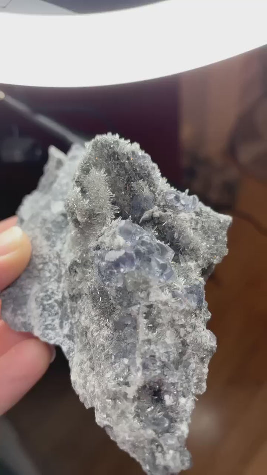 Fluorite with Clear Quartz Speciman