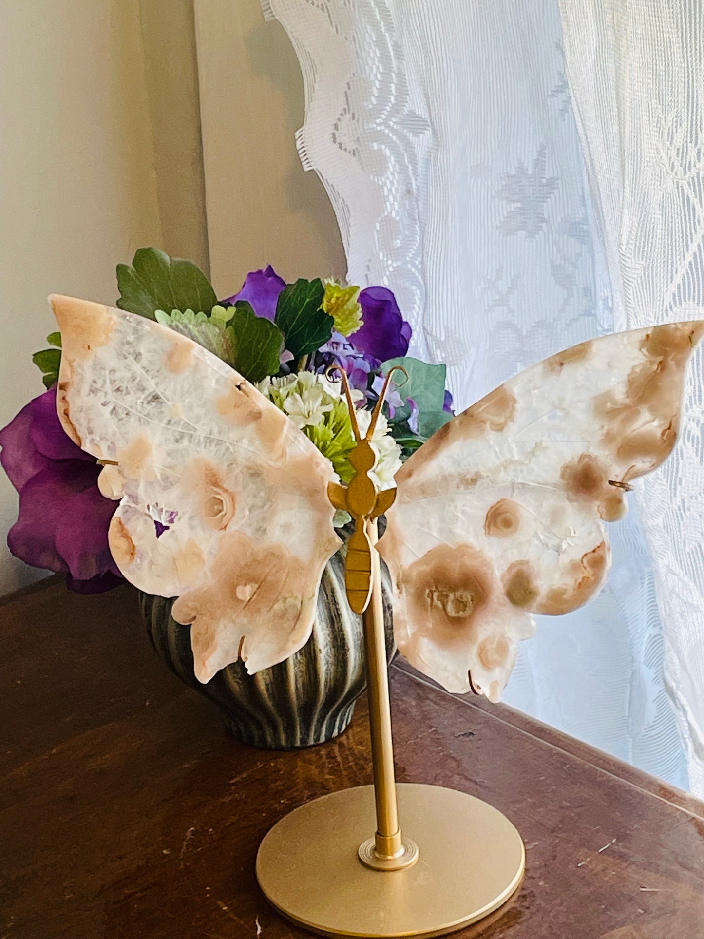 Flower Agate Butterfly Wings