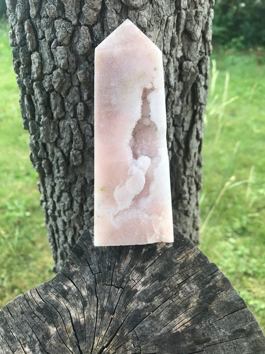 Pink Amethyst Druzy Tower