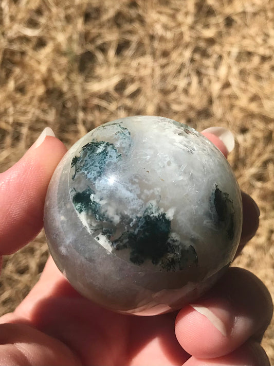 Green Flower Agate Sphere