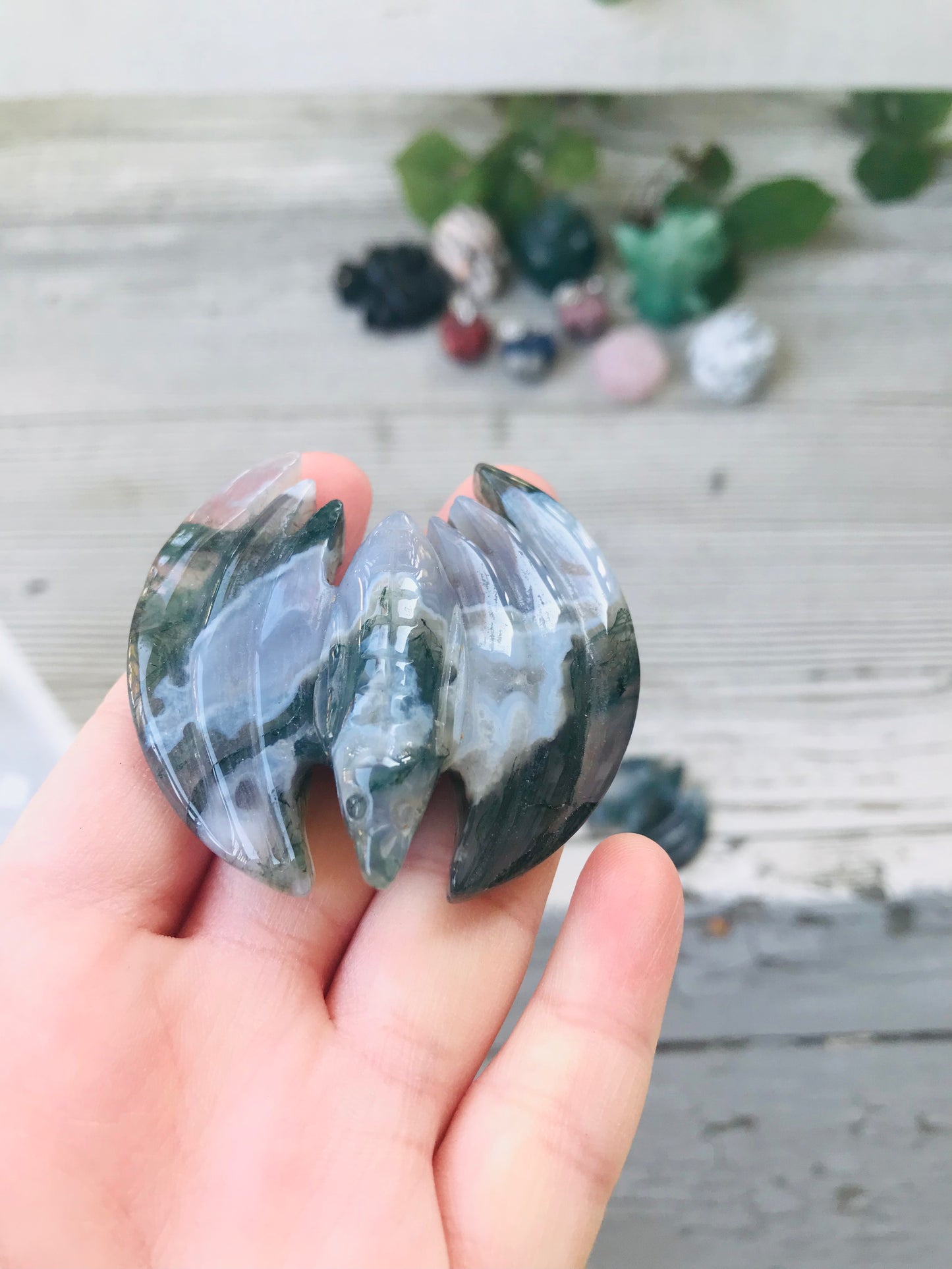 Moss Agate Bats