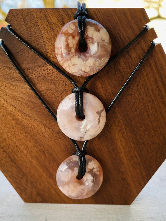 Flower Agate Necklace