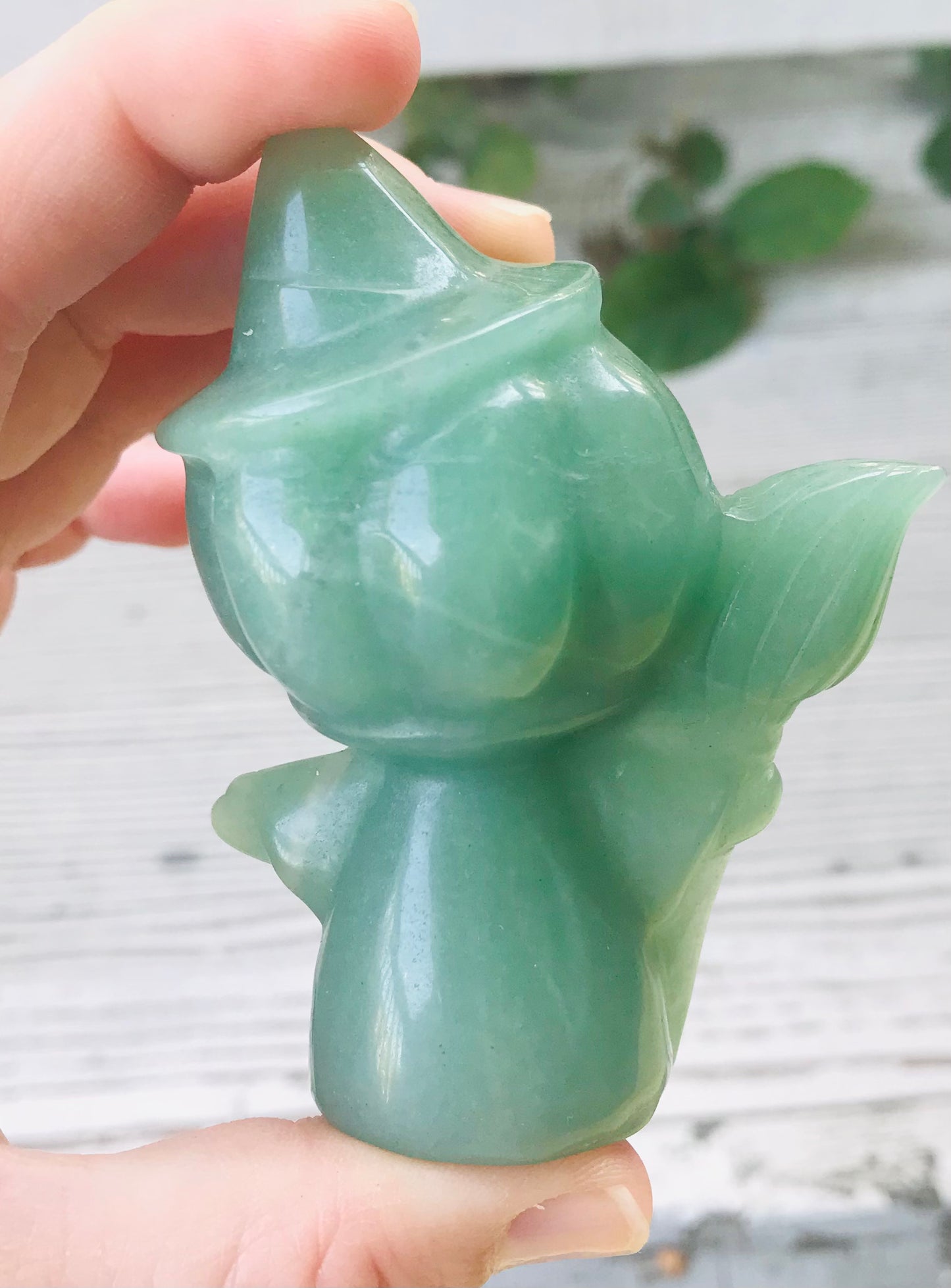 Green Aventurine Pumpkin Witch