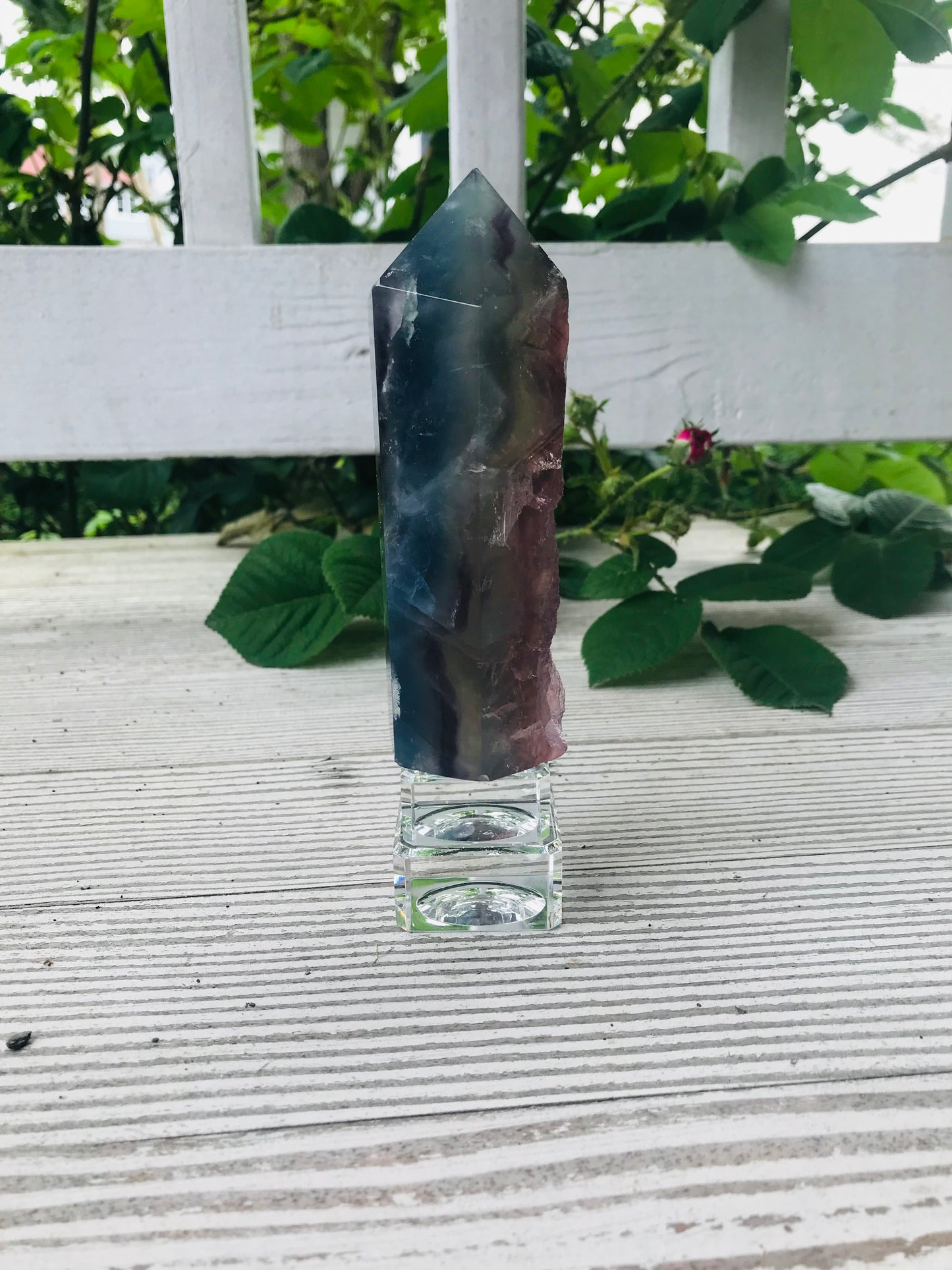 Raw Polished Fluorite Tower