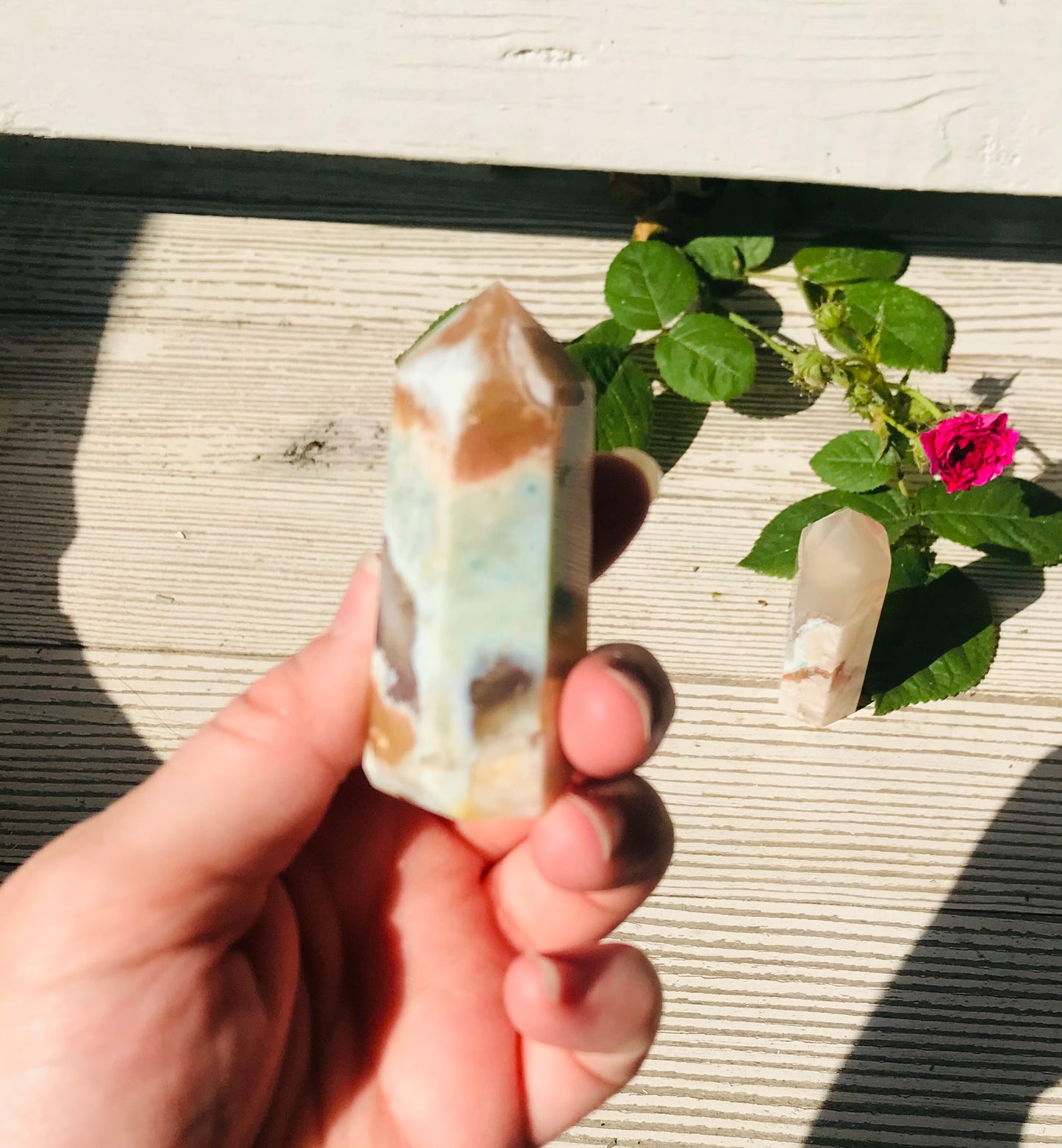 Green Flower Agate