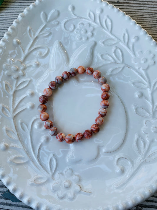 Red Network (Vein) Jasper Bracelets