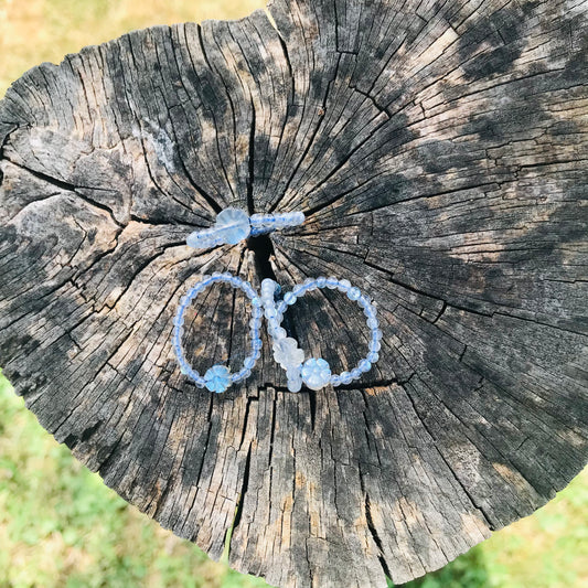 Labradorite Bead Flower Ring