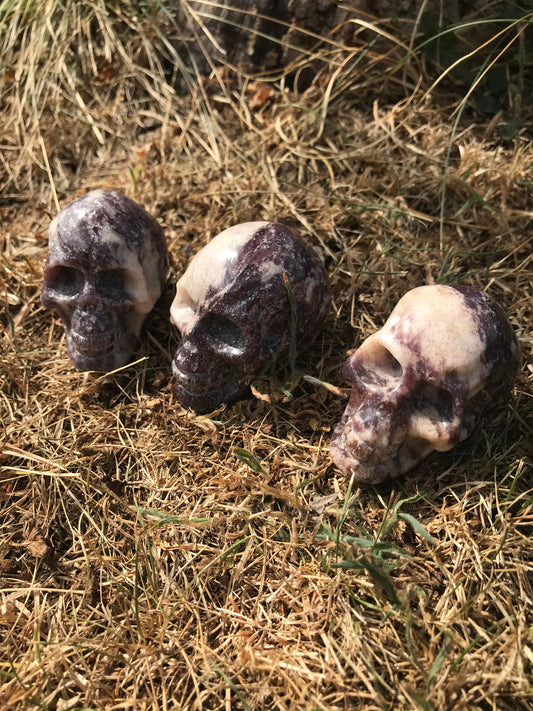 Lepidolite Skulls