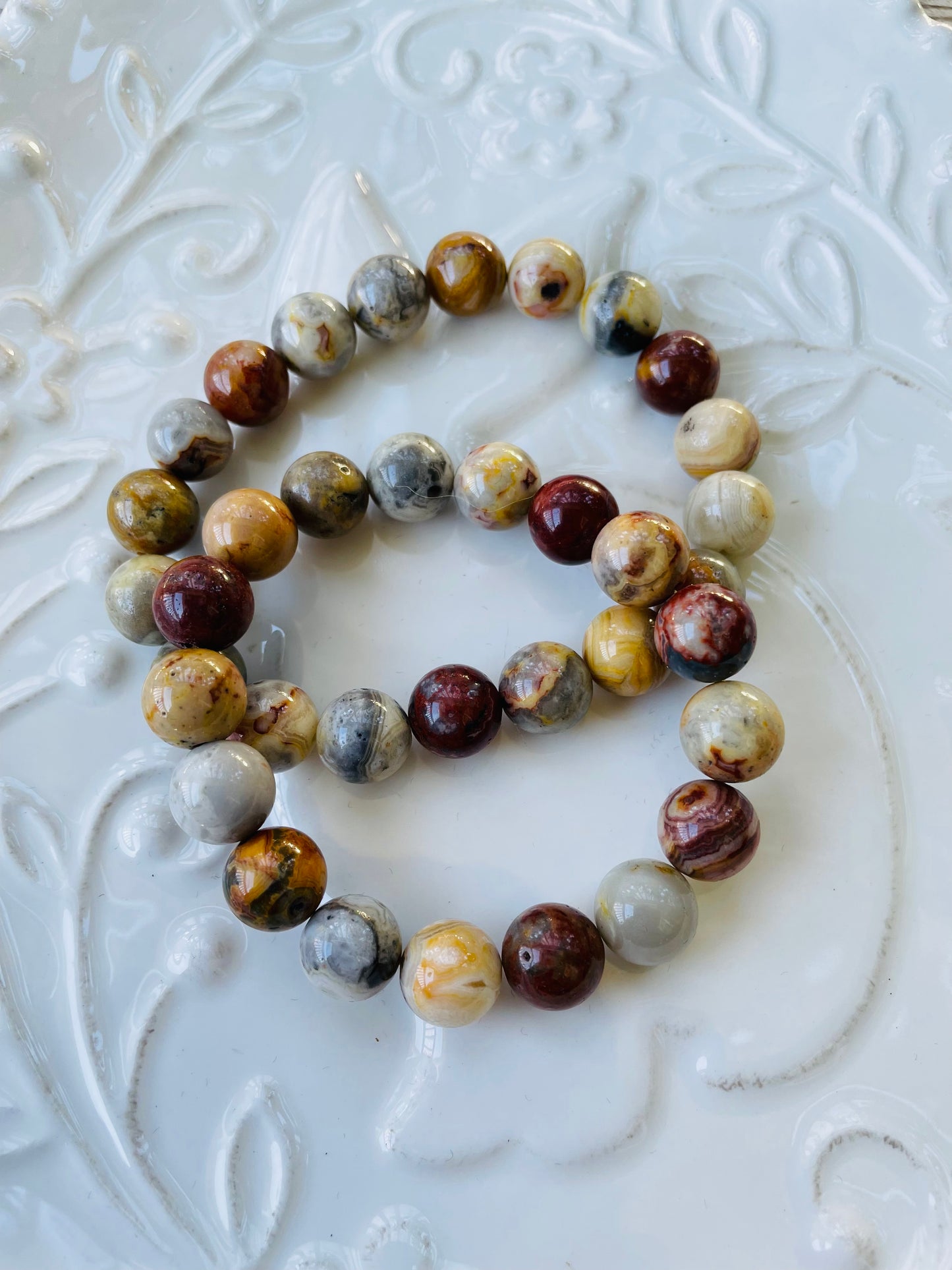 Crazy Lace Agate Bracelets