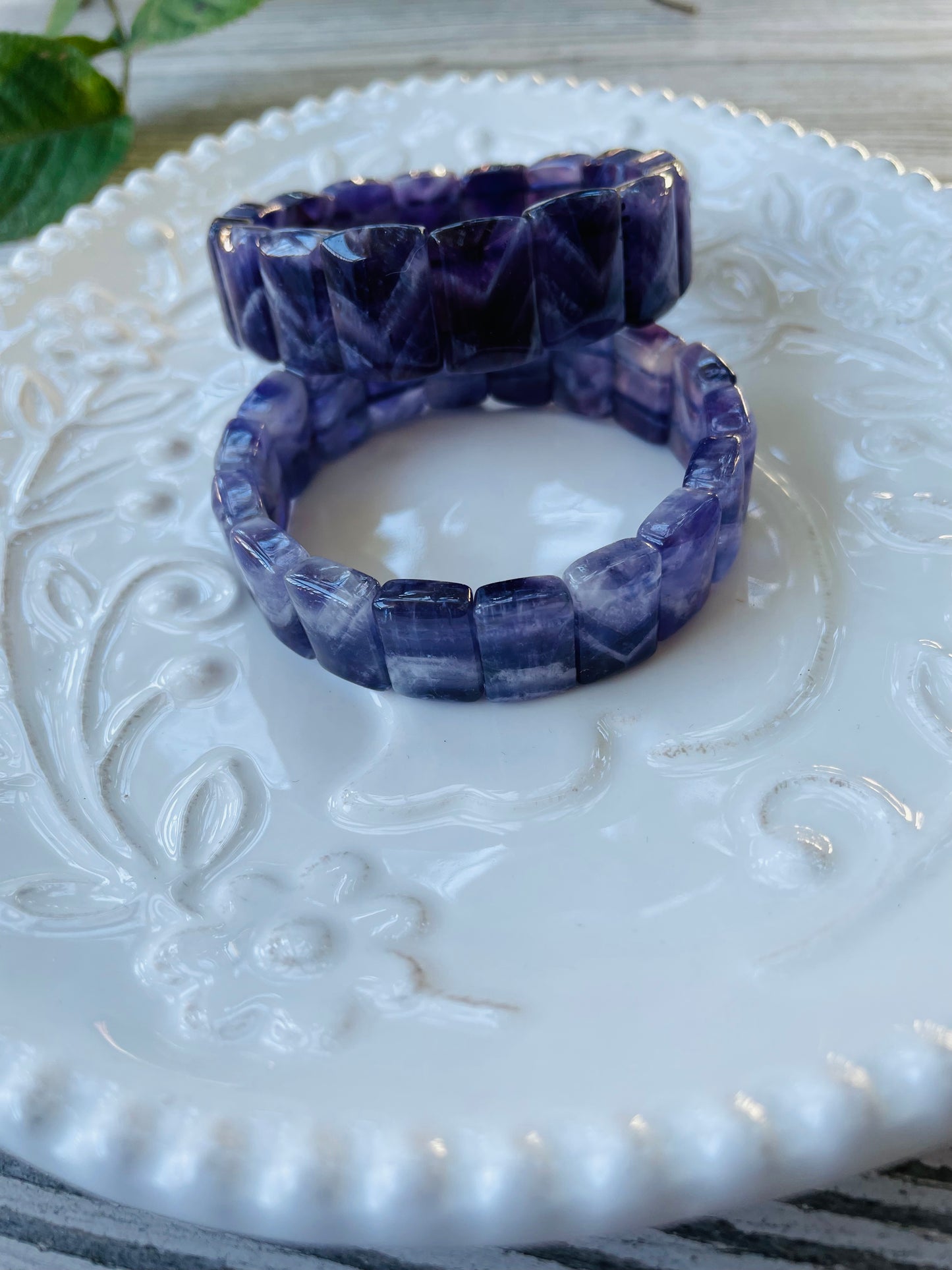 Chevron Amethyst Bracelets