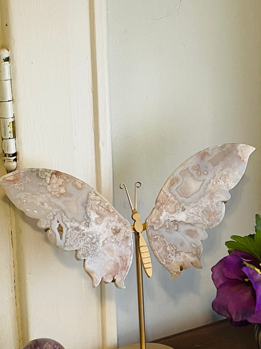 Flower Agate Butterfly Wings