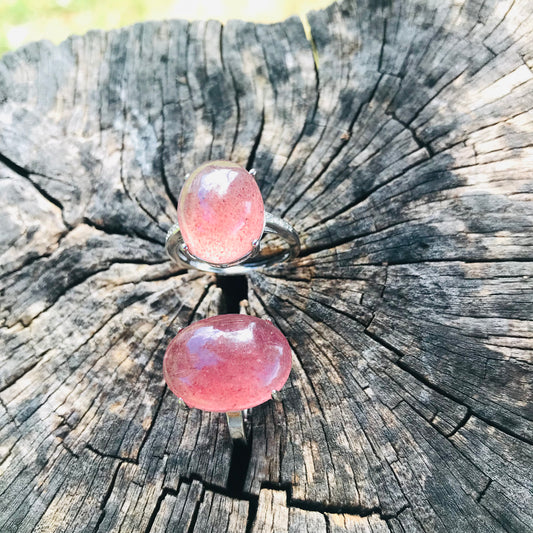 Strawberry Quartz Rings