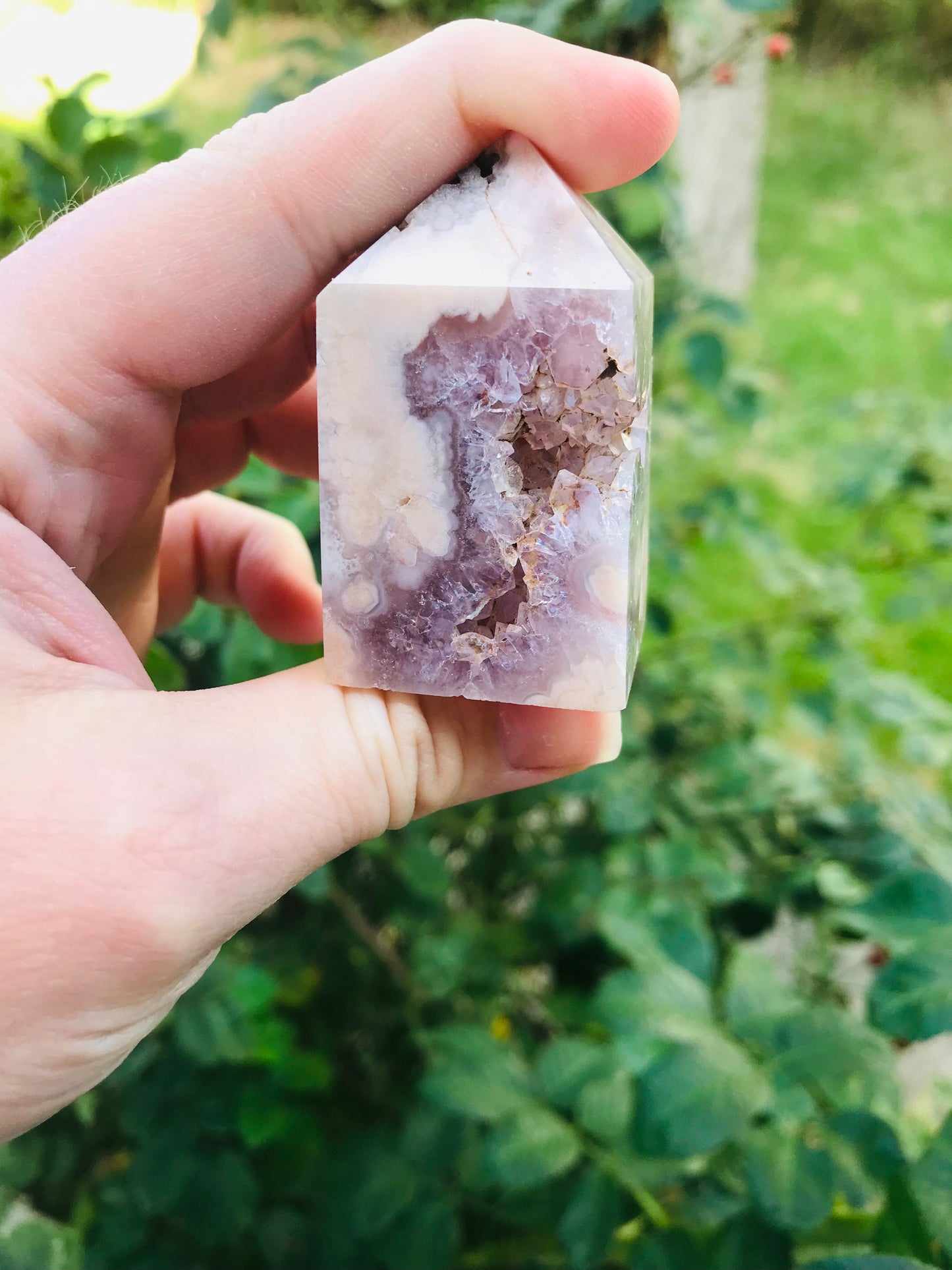 Purple (Amethyst) Flower Agate Tower