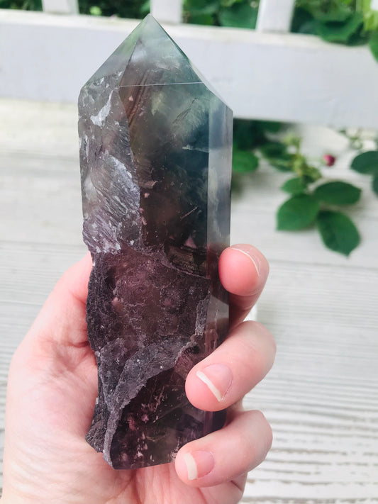 Raw Polished Fluorite Tower