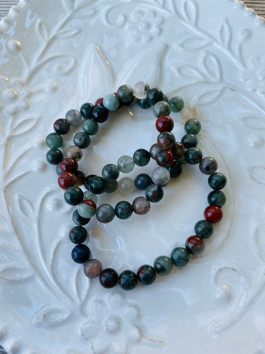 African Blood Stone Bracelets