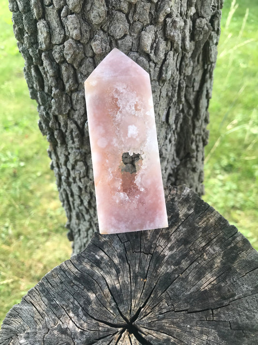 Pink Amethyst Druzy Tower