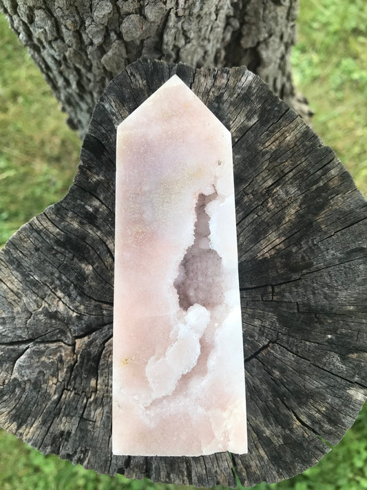 Pink Amethyst Druzy Tower