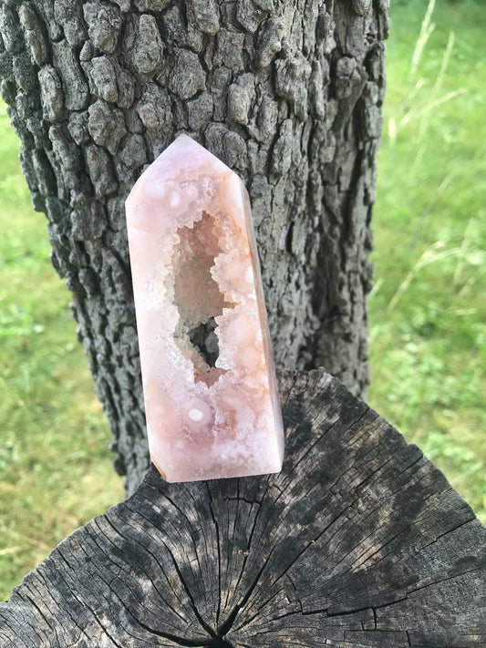 Pink Amethyst Druzy Tower