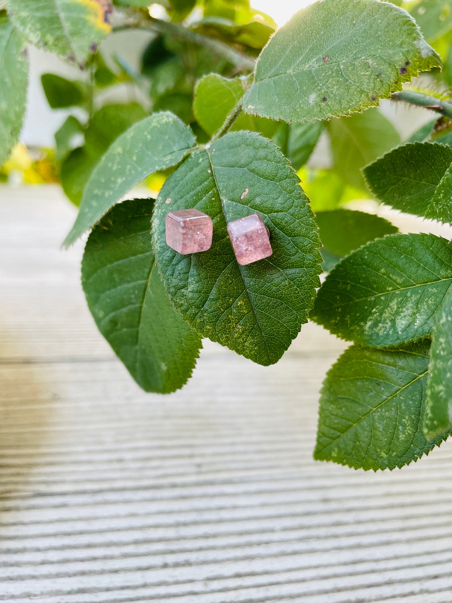 Strawberry Quartz Earrings