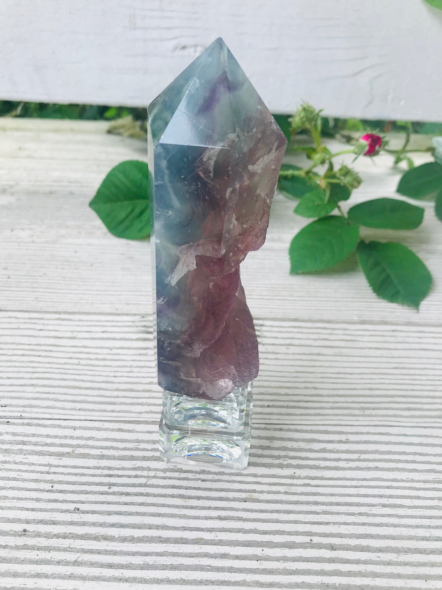 Raw Polished Fluorite Tower