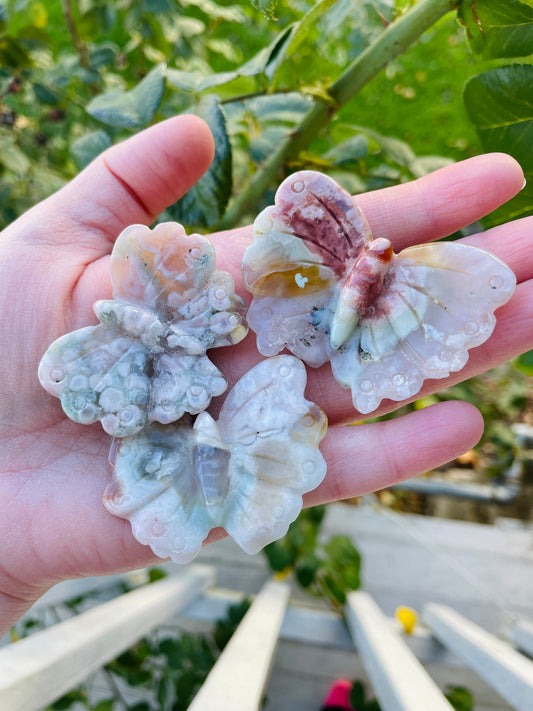 Flower Agate Butterflies