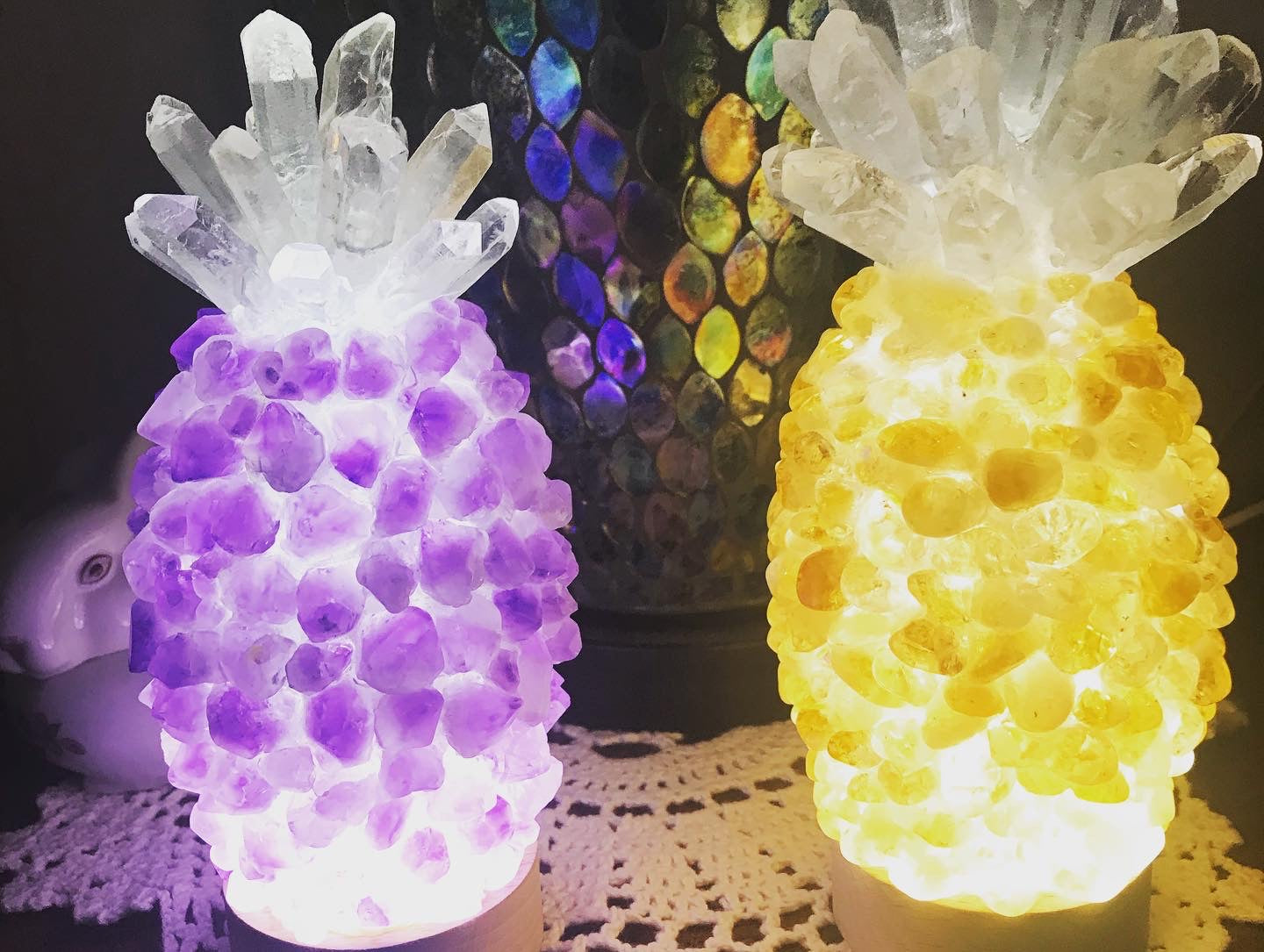 Crystal Pineapple Lamps