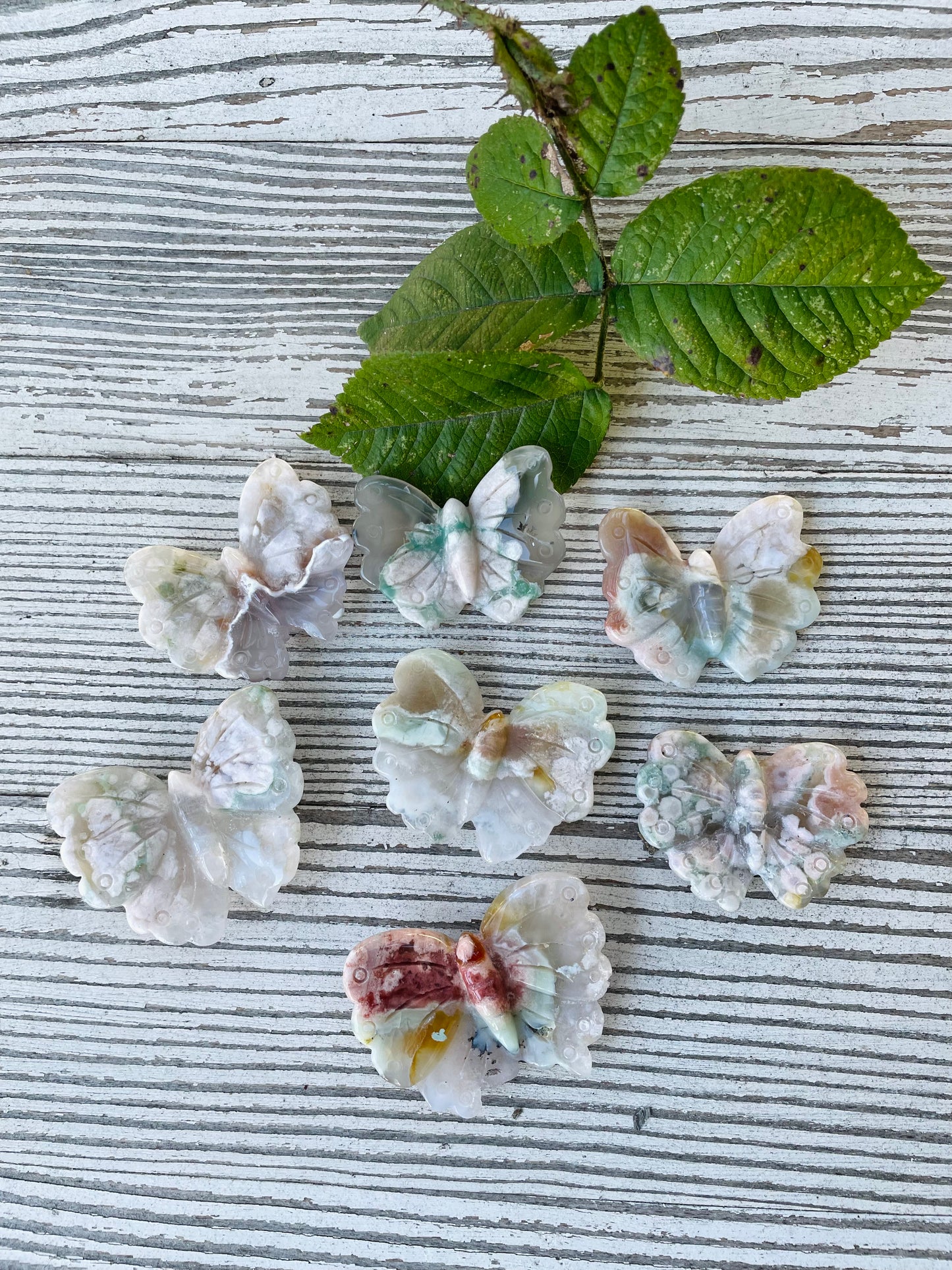 Flower Agate Butterflies