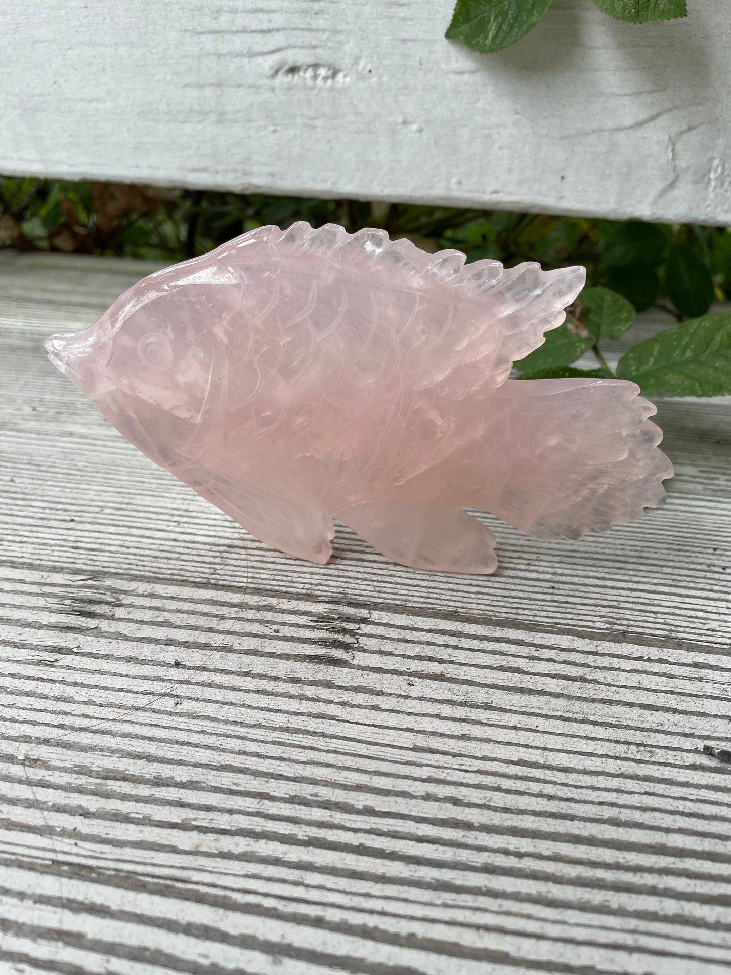 REPAIRED: Rose Quartz Fish